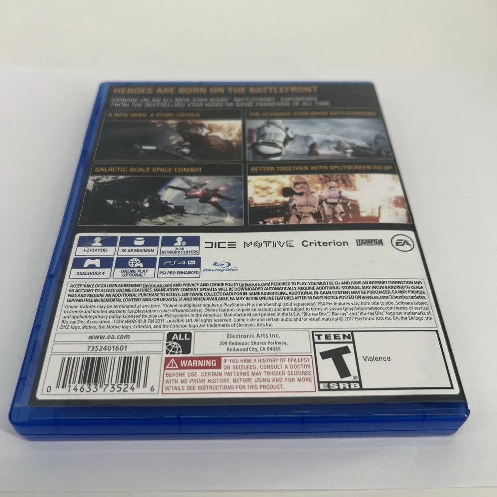 Star Wars Battlefront II 2 PS4 (Sony PlayStation 4, 2017) CIB, Complete, VG